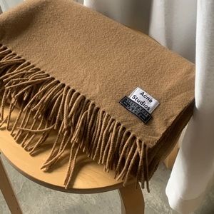 Acne Studios Fringe Scarf in Camel